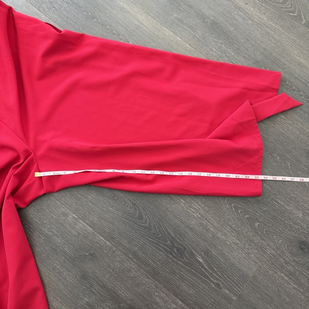 Lane Bryant NWT Red Wide Leg Belted Jumpsuit Sz 22  Evening Office Wedding Party - Picture 6 of 10